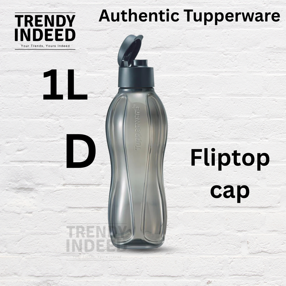 Tupperware eco bottle fliptop cap reusable drink bottle