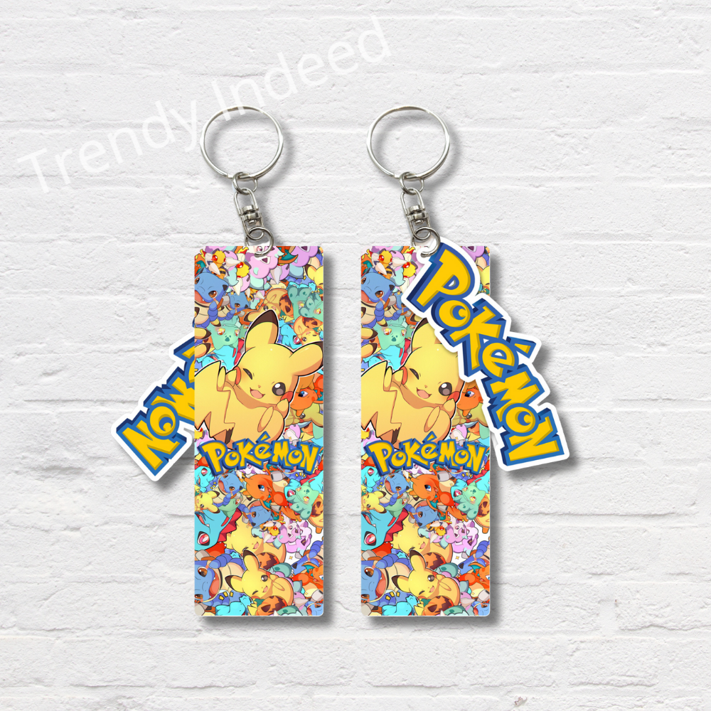 Anime inspired double sided keychain cute PVC accessory