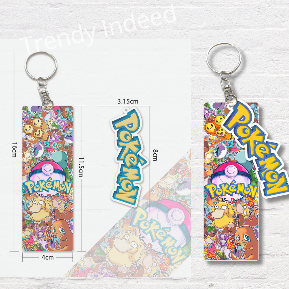Cartoon style keychain collectible PVC anime charm