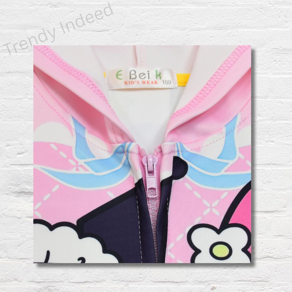 Cartoon themed hooded jacket cozy kids outerwear