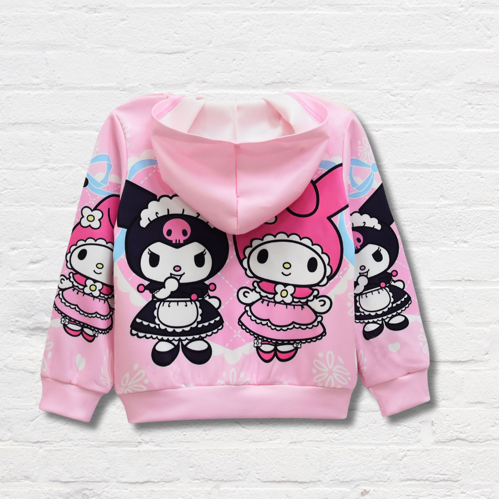 Kids character inspired hooded jacket comfortable zip hoodie