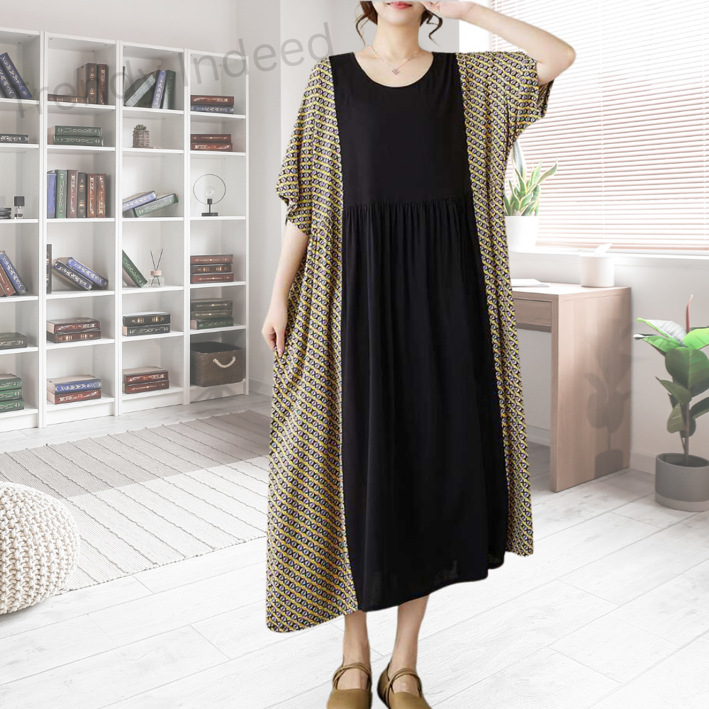 Plus size short sleeve swing dress vintage style women dress