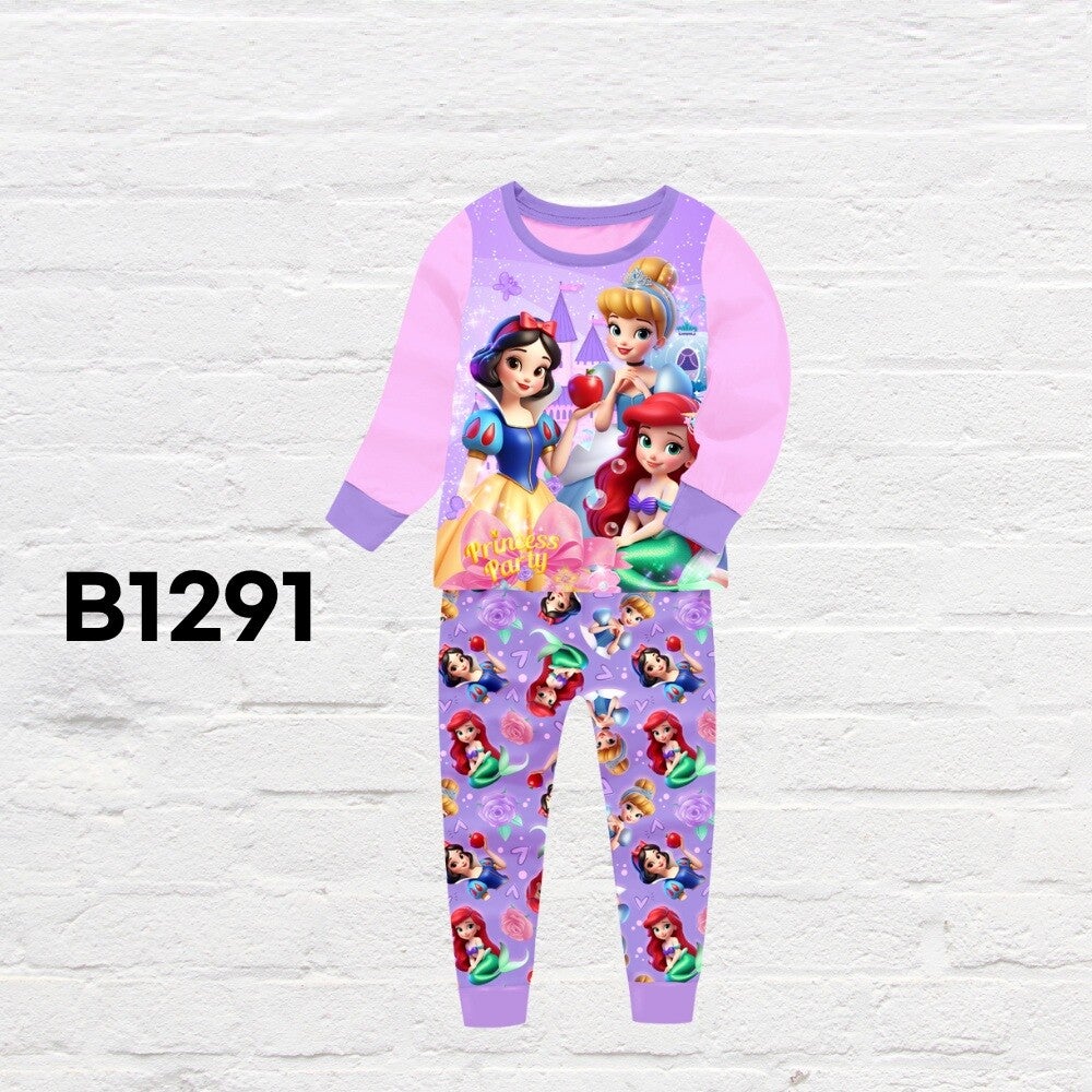 Kids playful character inspired pajamas soft sleepwear set