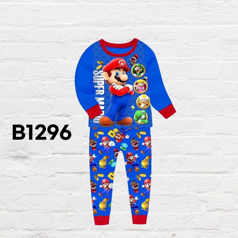 Children colorful cartoon pajamas fun bedtime outfit