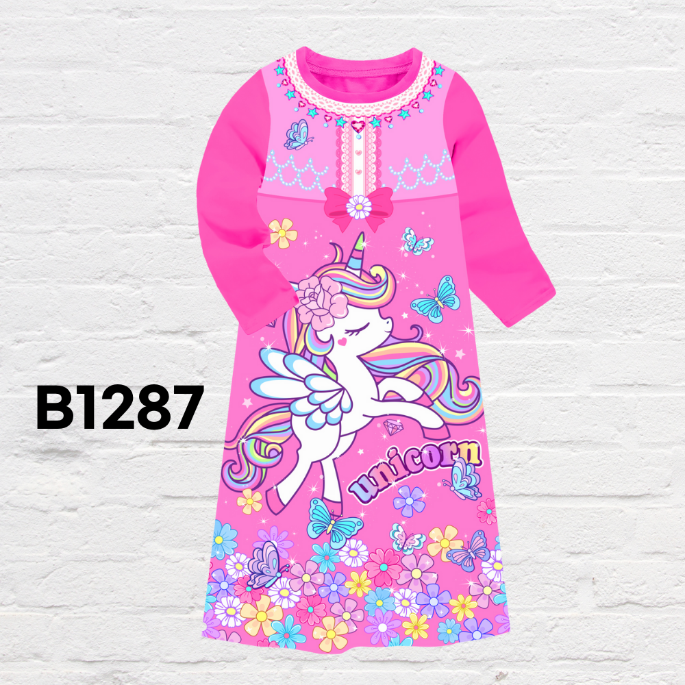 Kids colorful cartoon long sleeve pajama set