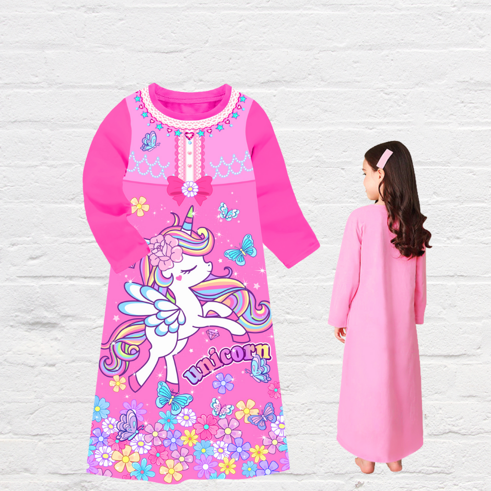 Children playful character inspired long sleepwear