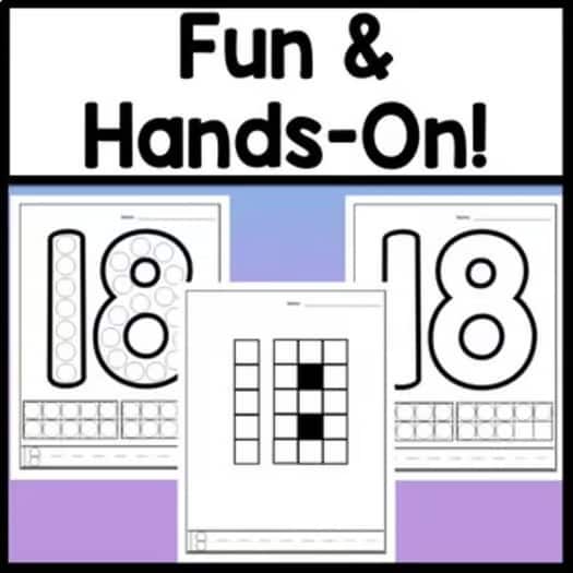 Number 18 Mini Bundle {Number 18 Worksheet and Number 18 Activities}