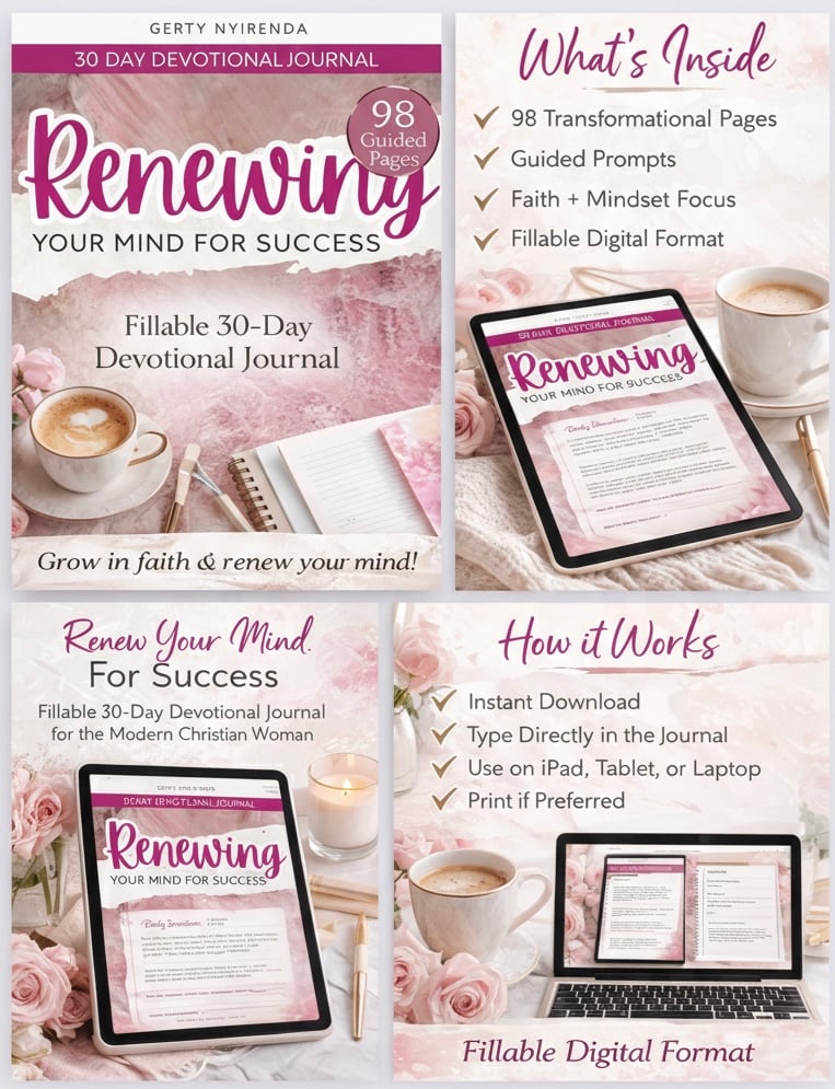Renewing Your Mind for Success: A 30-Day Devotional Journal to Unlock ...