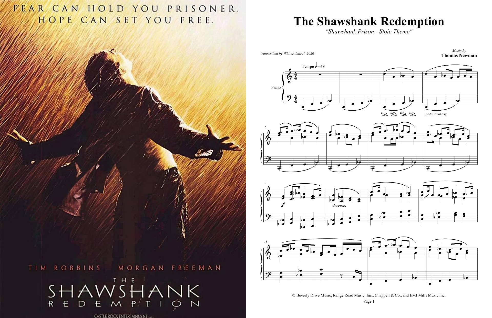 The Shawshank Redemption Shawshank Prison Stoic Theme Thomas Newman