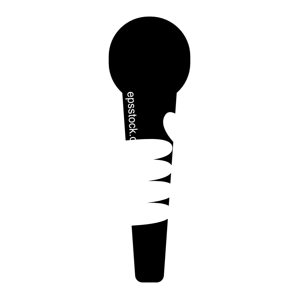 minimalist microphone in hand