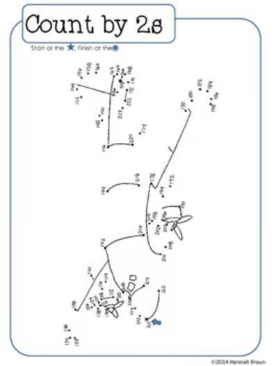 Skip Counting Dot-to-Dots Activities - Printable or Google Classroom
