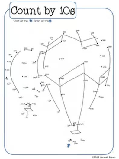 Skip Counting Dot-to-Dots Activities - Printable or Google Classroom