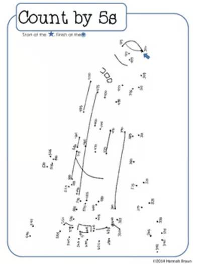 Skip Counting Dot-to-Dots Activities - Printable or Google Classroom