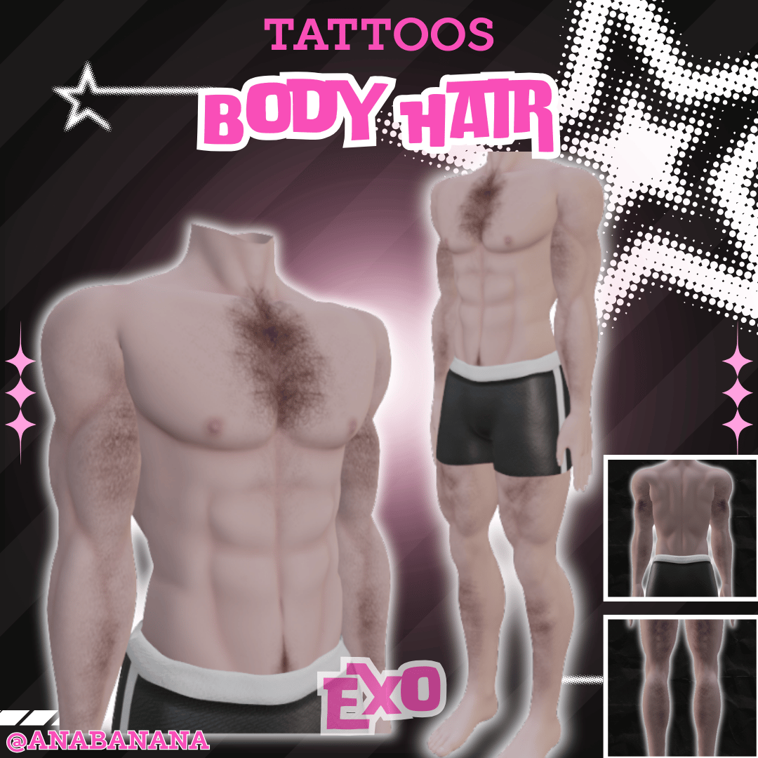 💙 Comm Custom Body Hair Tatts | Exo