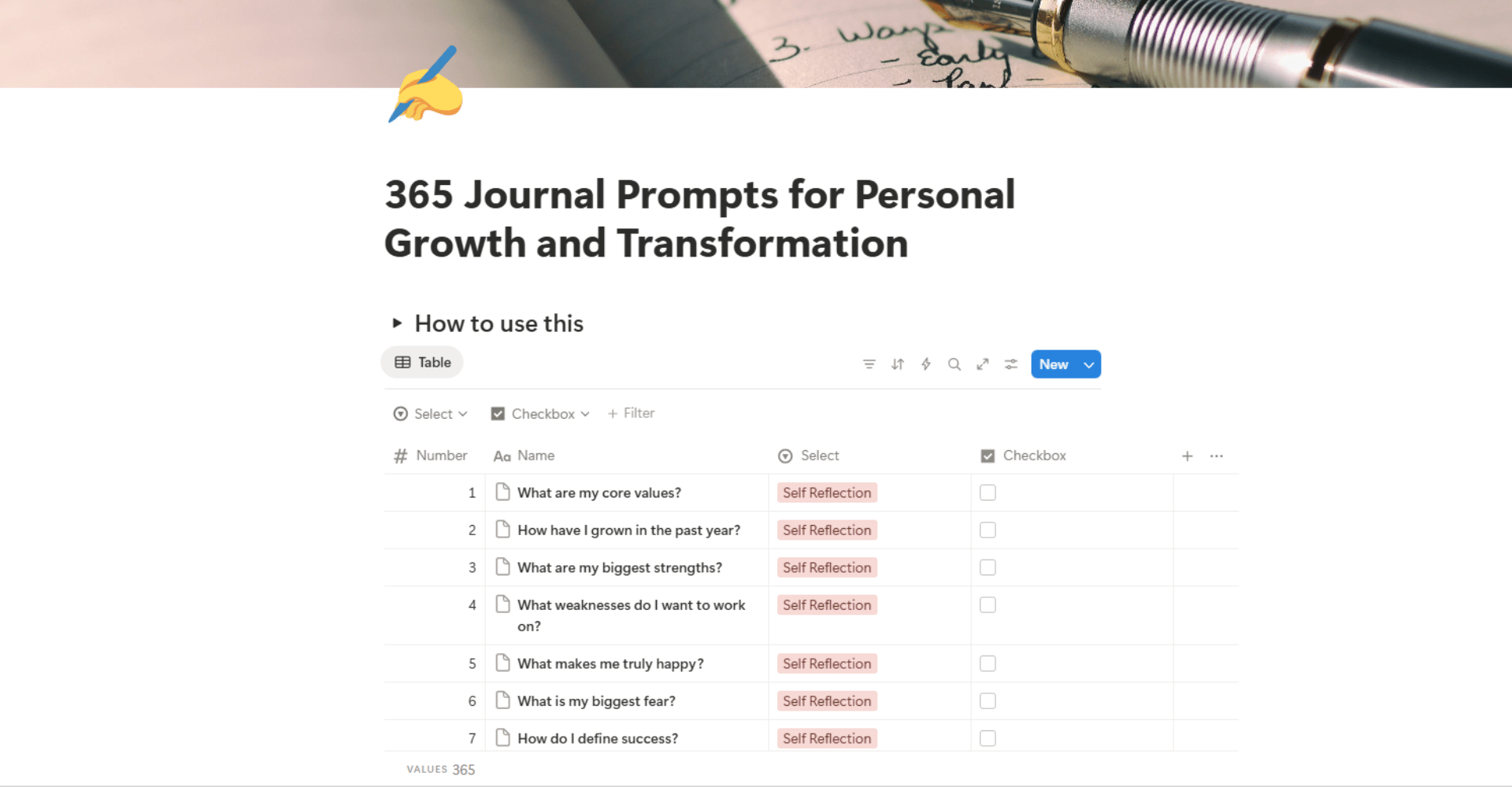 365 Journal Prompts for Personal Growth and Transformation - Payhip
