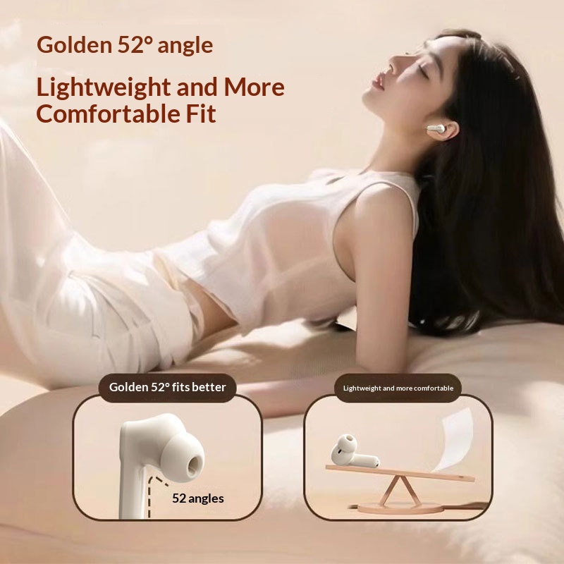 Wireless earbuds with ENC noise canceling for clear phone calls