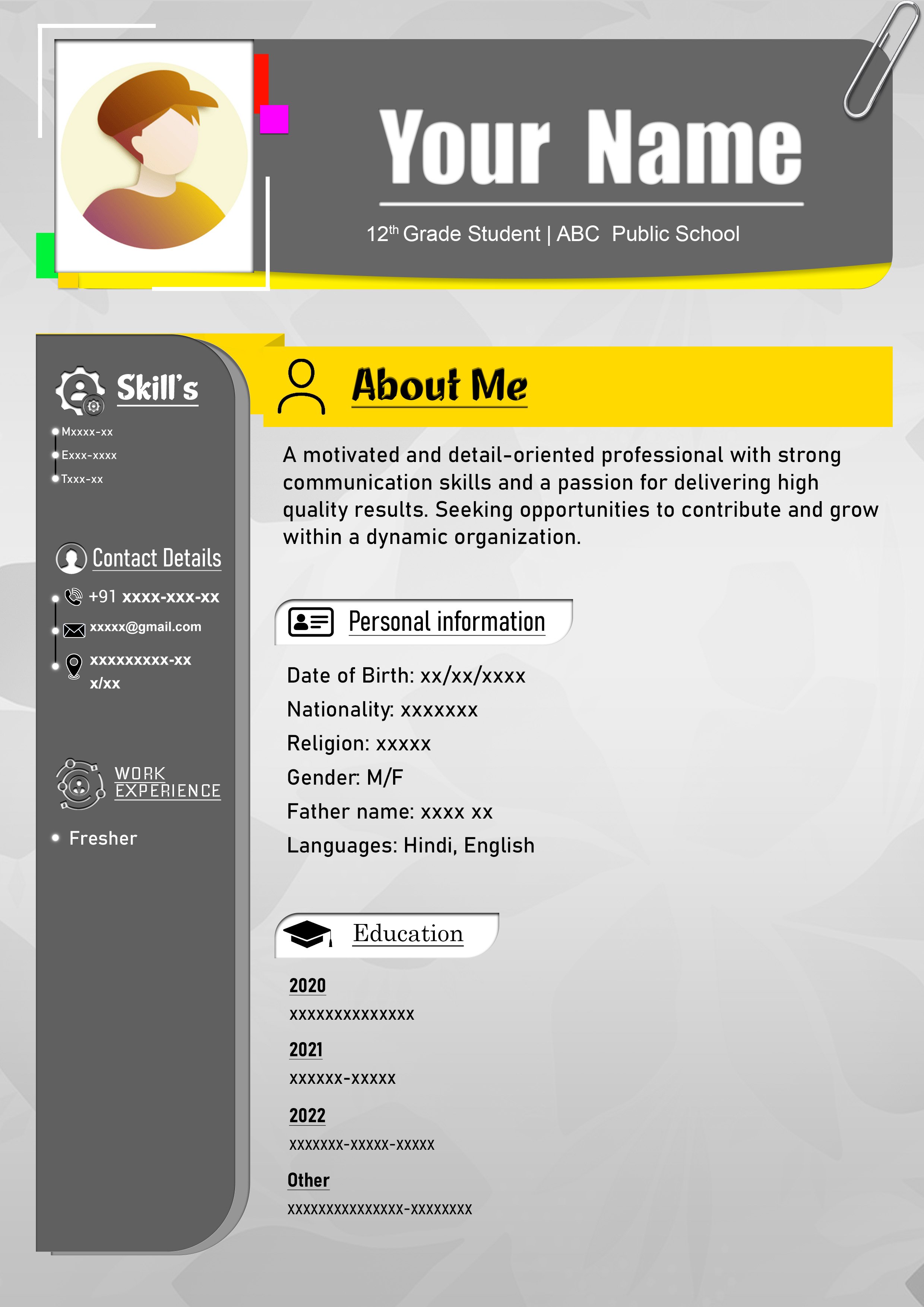 CV Template [1] - Payhip