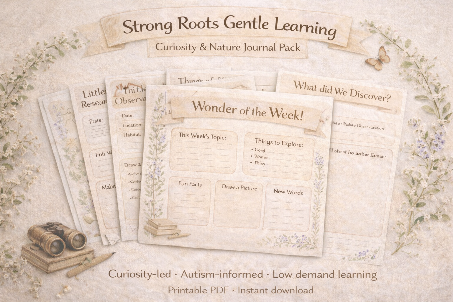 Wonder of the Week Curiosity Journal Pack – Gentle Nature Learning ...