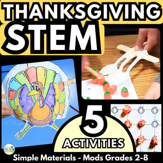 Fun Thanksgiving Science & STEM - Pilgrims, Turkey, Pumpkins & Fall Activities