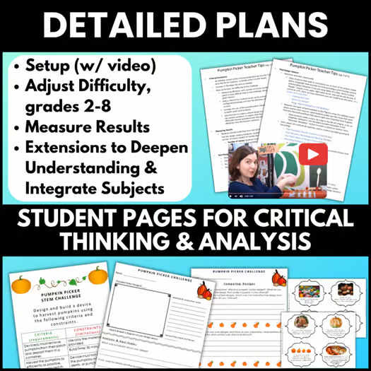 Fun Thanksgiving Science & STEM - Pilgrims, Turkey, Pumpkins & Fall Activities