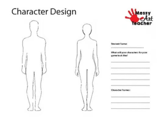 10 Pack Video Game Design Worksheets for Middle/High School