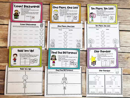 Math Centers for 1st Grade - Numbers 0-120
