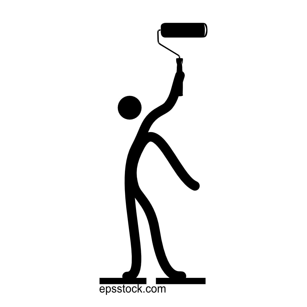 a man is painting a wall