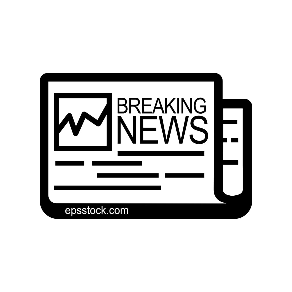 Breaking news in the newspaper