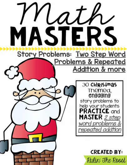 Math Masters: Christmas 2nd grade math word problems including 2 step