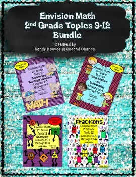 Envision Math 2nd Grade Topics 9 to 12 Bundled!