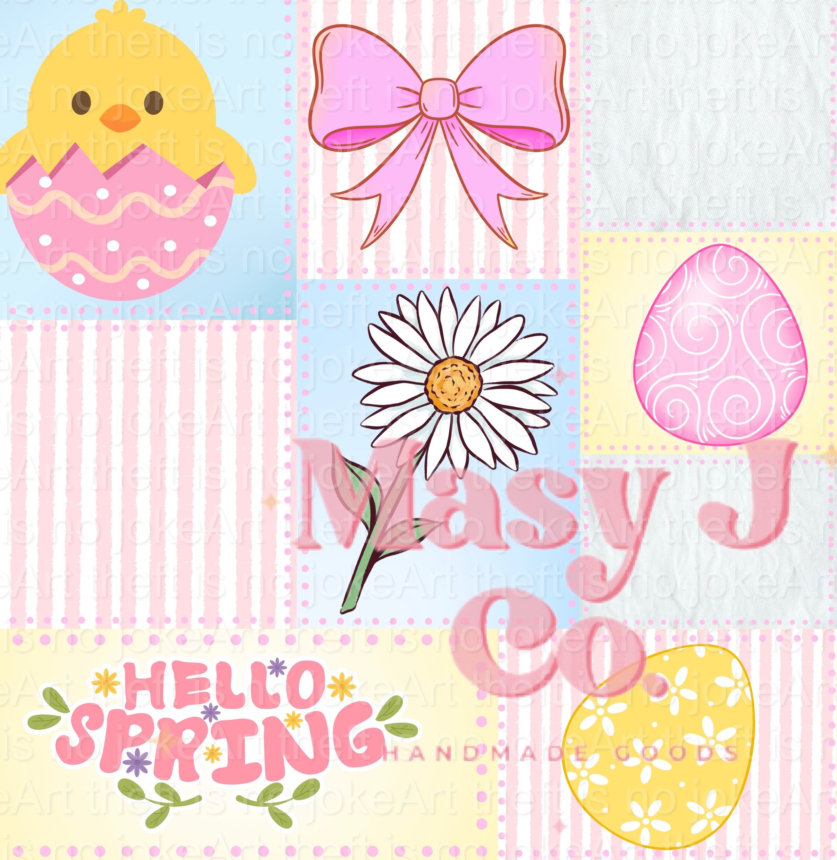 Hello Spring Patchwork Seamless - Payhip