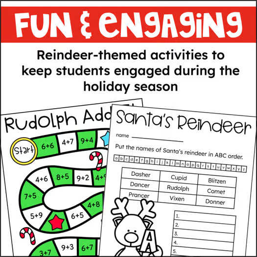 Christmas Reindeer Activities & Craft
