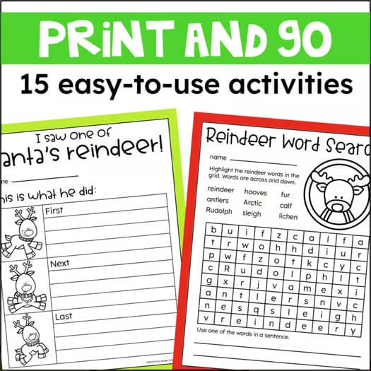 Christmas Reindeer Activities & Craft