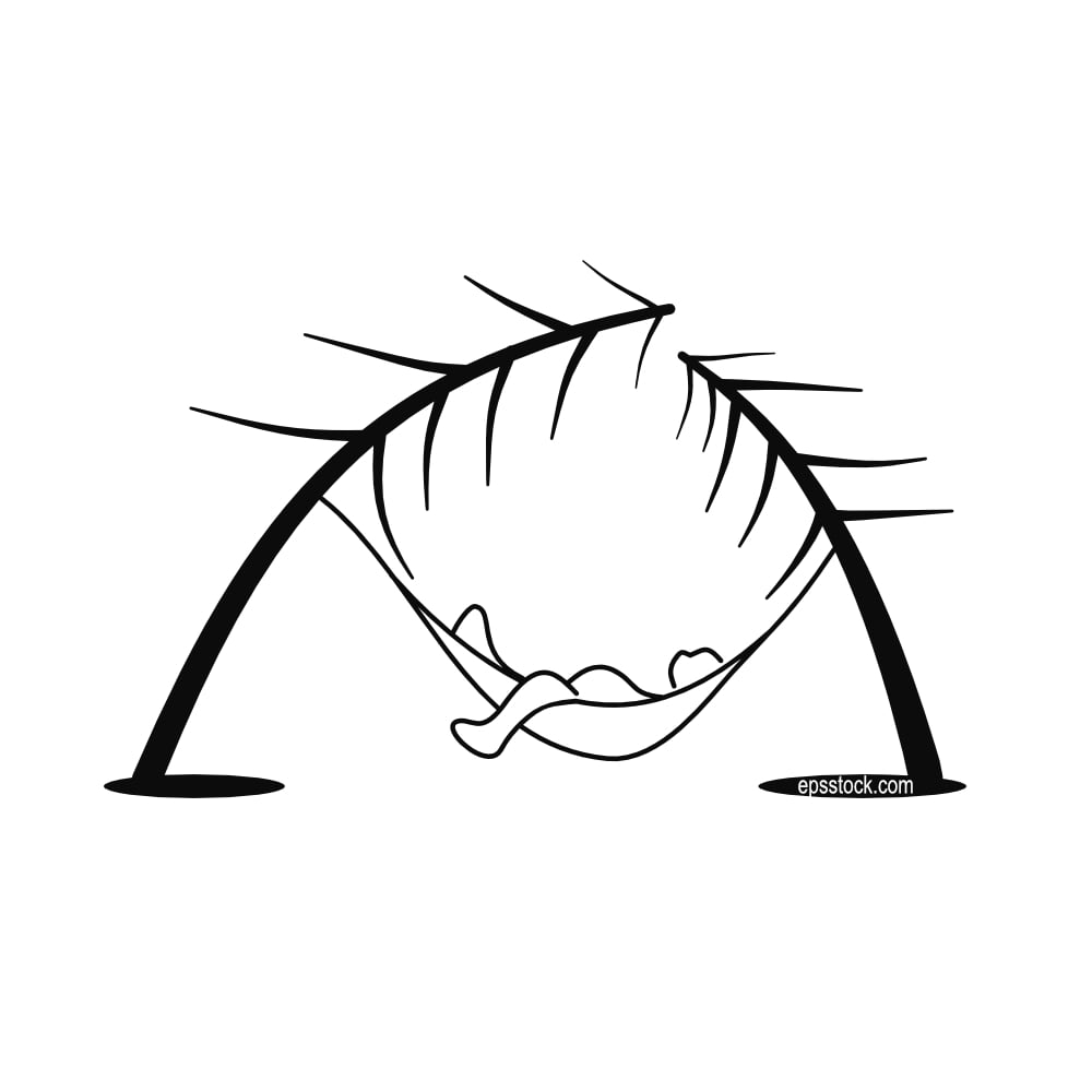 a fat man in a hammock