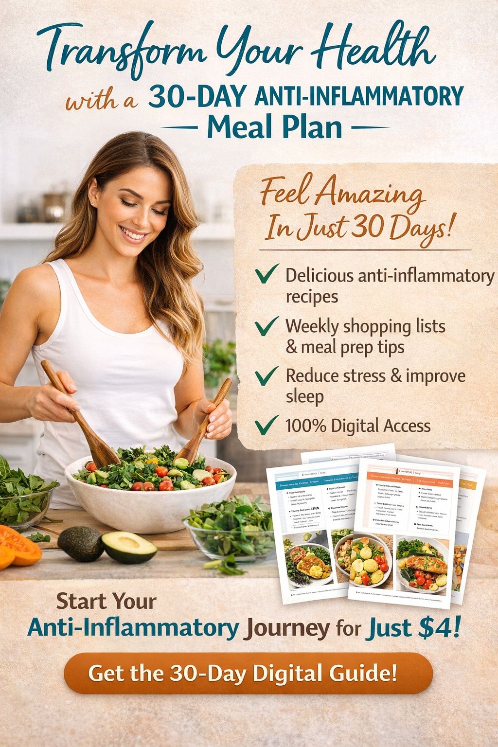 anti inflammatory meal plan for women, anti inflammatory recipes pdf, 30 day meal plan, mediterranean meal plan, gut health meal plan, anti inflammatory grocery list, easy healthy meal plan, less bloat meals, women wellness reset, hormone friendly meals, 