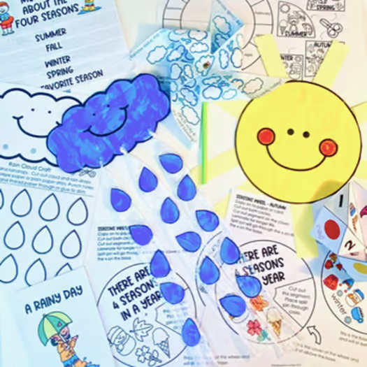Seasons & Weather Science Unit Worksheets & Activities Kindergarten & 1st Grade