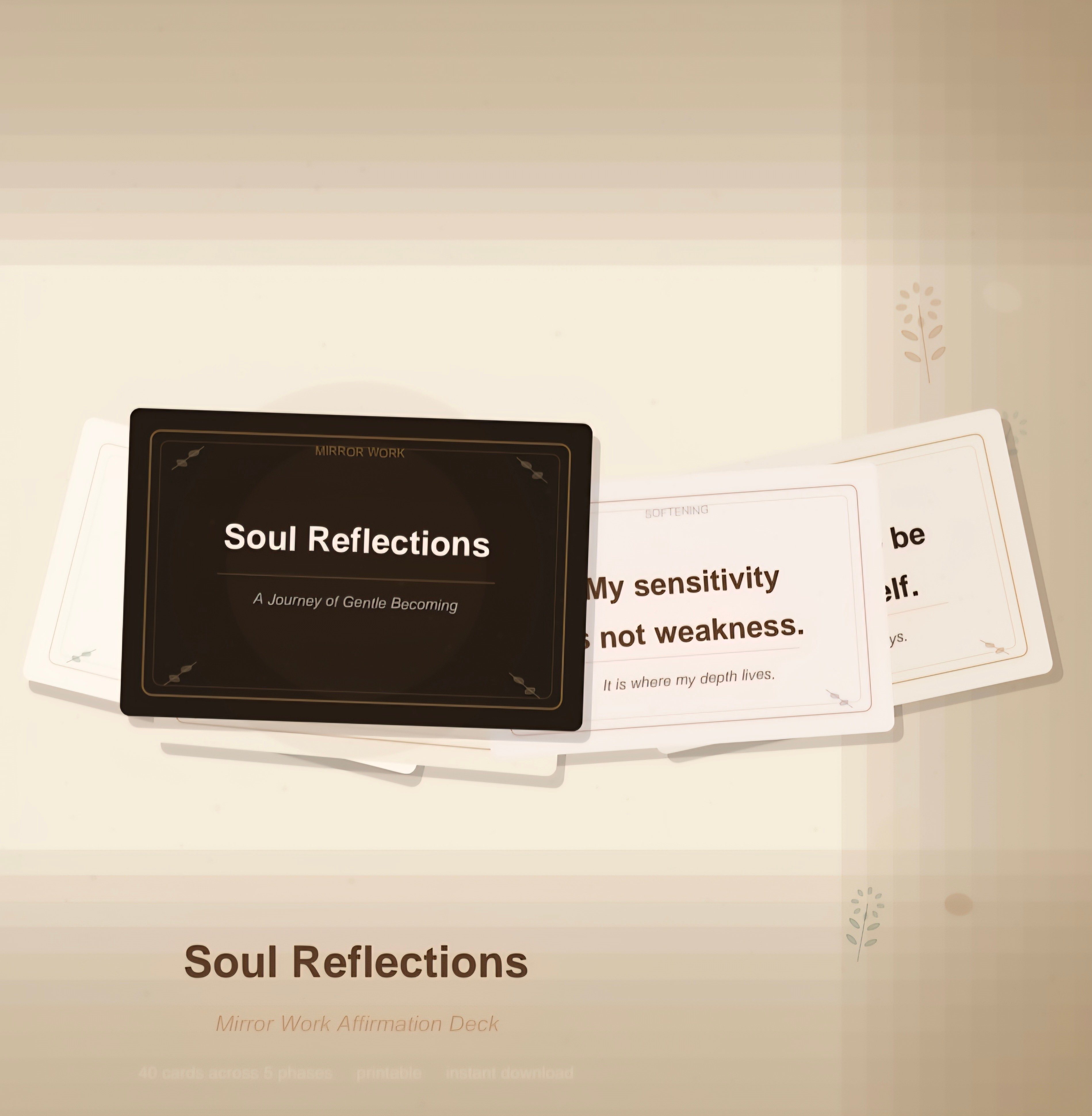 Soul Reflections: A mirror work affirmation deck. - Payhip