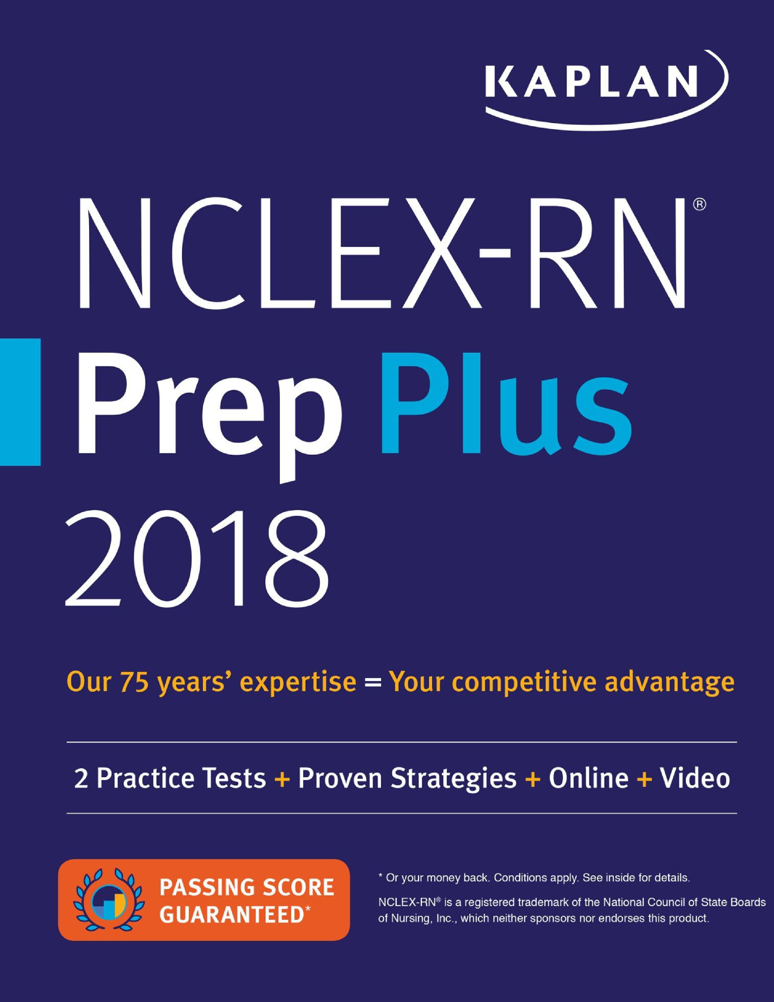 NCLEX-RN Prep Plus Study Guide 2018 | Comprehensive Nursing Exam Review ...