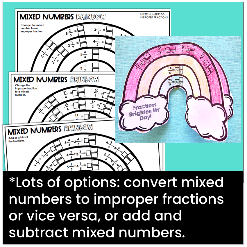 Lots of options: convert mixed numbers to improper fractions or vice versa, or add and subtract mixed numbers.