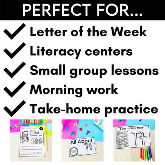 Letter T Activities for Preschool & Kindergarten Letter of the Week