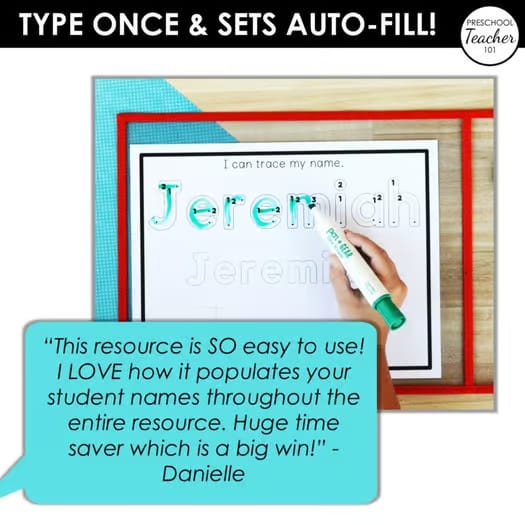 Editable Name Activities-Set 4 |Write It| Name Practice for PreK & K