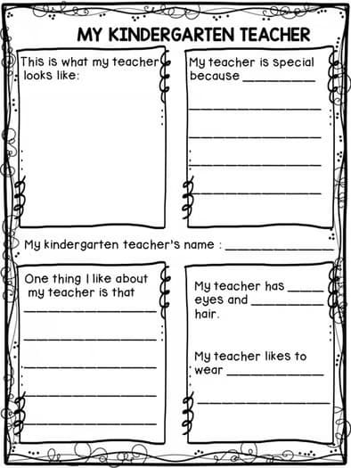 End of the Year Activities Kindergarten Memory Book