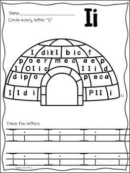 Letter I Printables Activities Tracing Sounds Recognition Letter of the Week