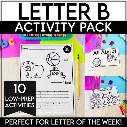 Letter B Activities for Preschool & Kindergarten Letter of the Week