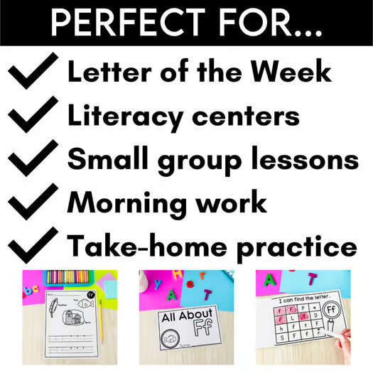 Letter F Activities for Preschool & Kindergarten Letter of the Week