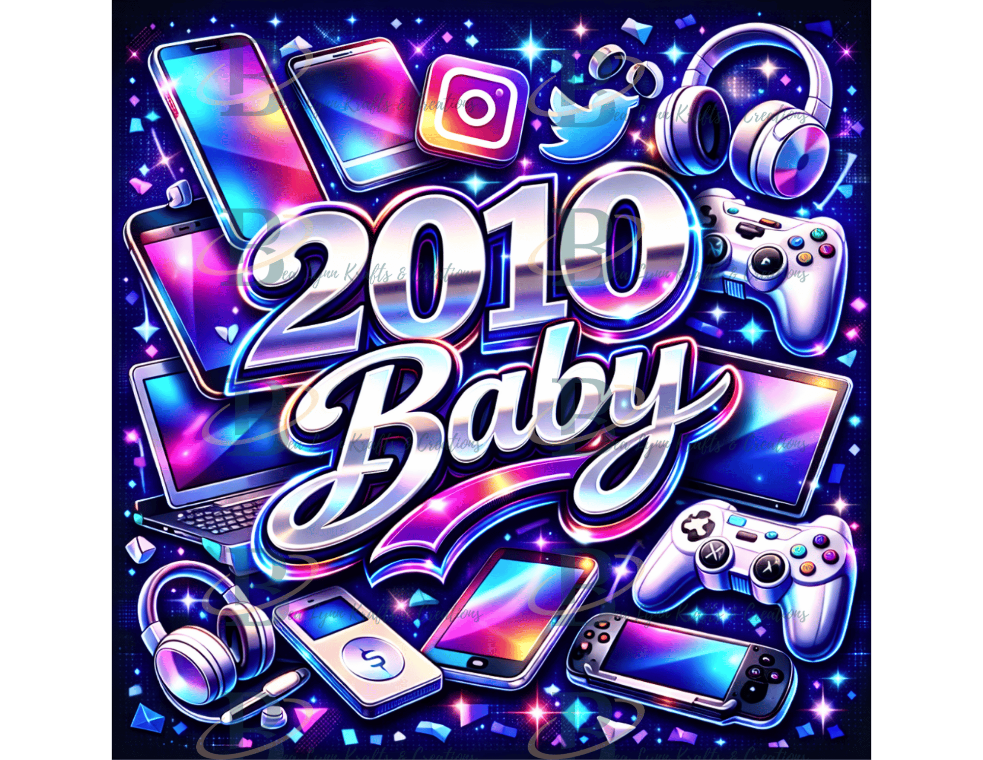 2010 Baby Modern Tech PNG | 2010s Digital Generation Design | Retro ...
