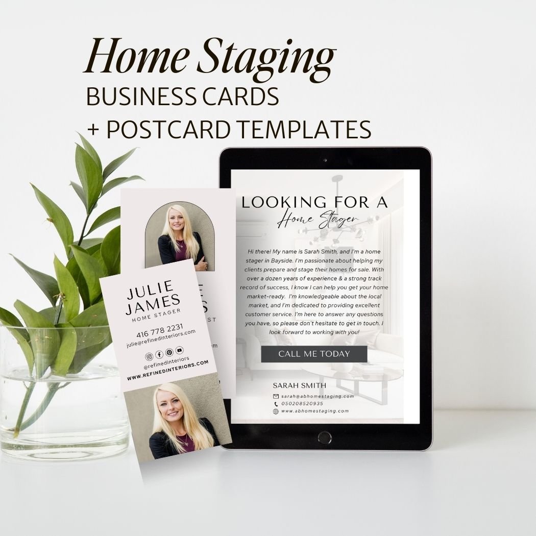 home staging business cards
