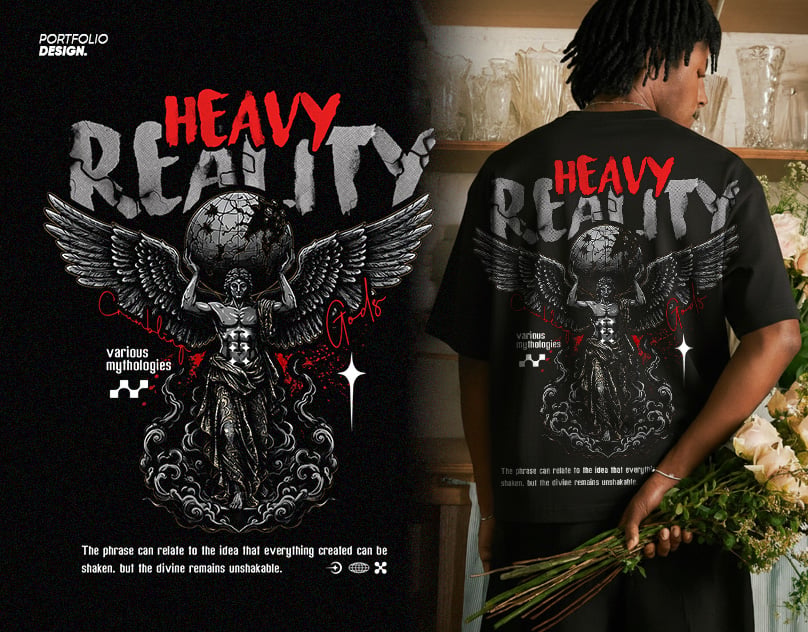 Custom Urban Streetwear Tshirt Design – Bold Typography & Retro Aesthetic