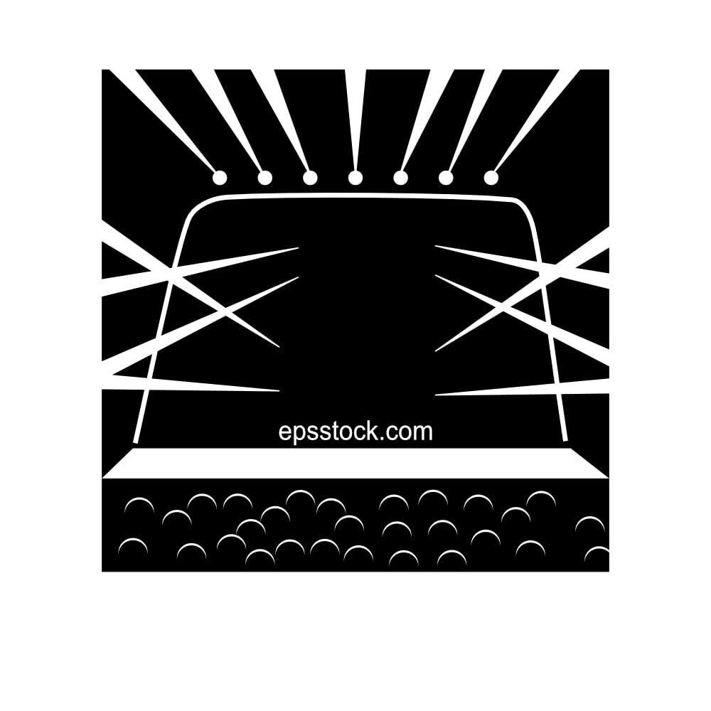 concert scene with lights effects