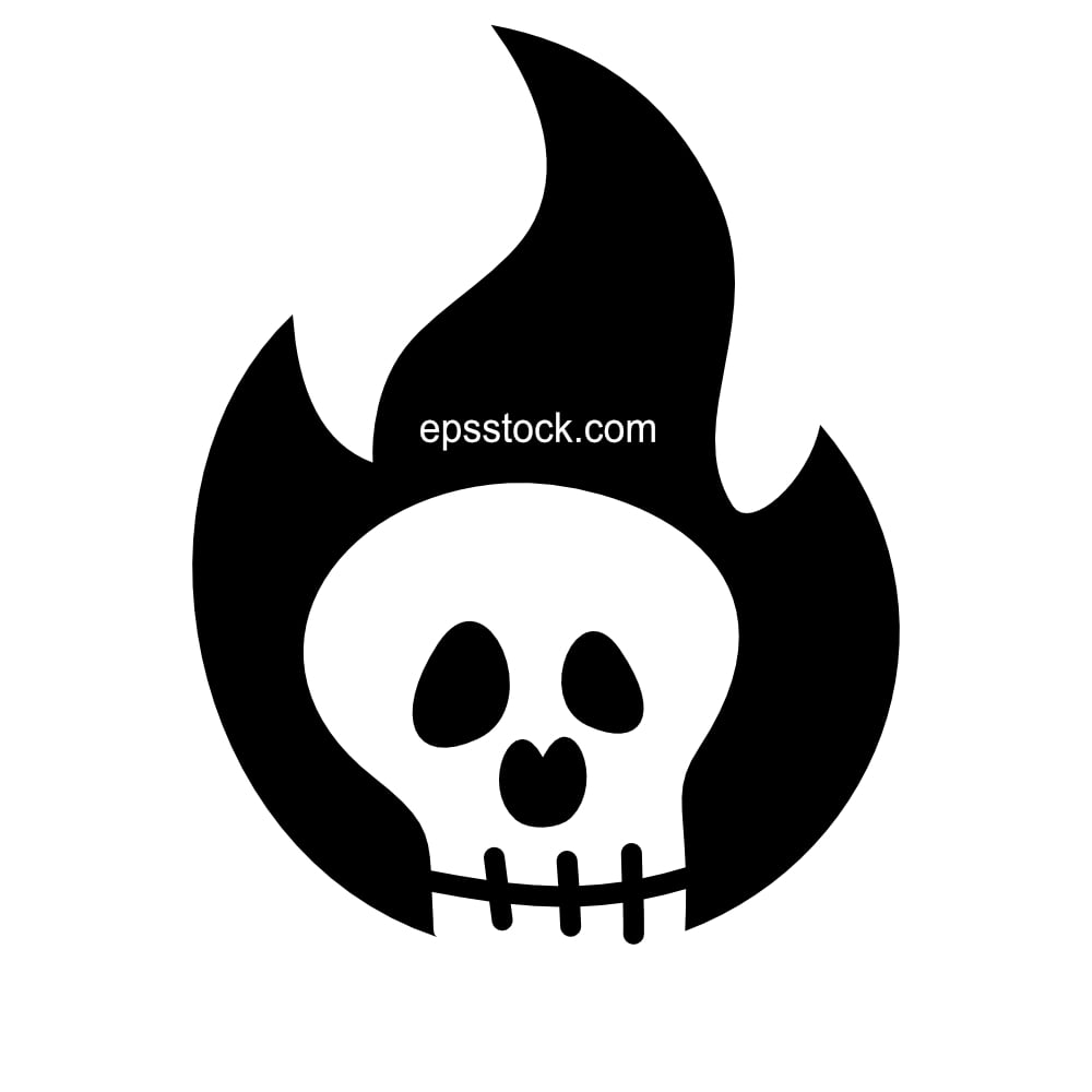 skull on fire